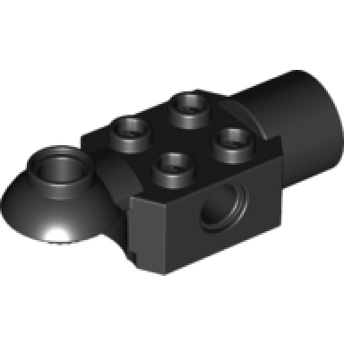 technic brick modified 2 x 2 with pin hole rotation joint ball half horizontal and rotation joint socket