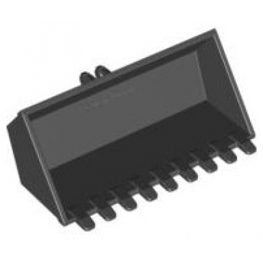 black vehicle digger bucket 9 teeth 4 x 8 flat inside with locking 2 finger hinge