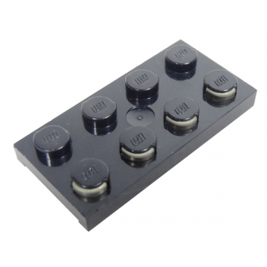 black electric plate 2 x 4 with contacts