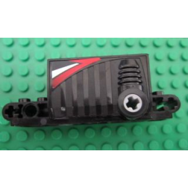 pullback motor 9 x 4 x 2 2 3 with red white and black pattern on both sides stickers - set 8381