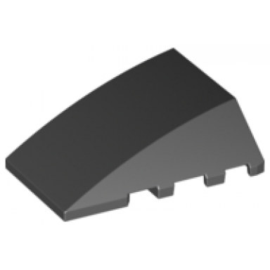 black wedge 4 x 4 triple curved no studs