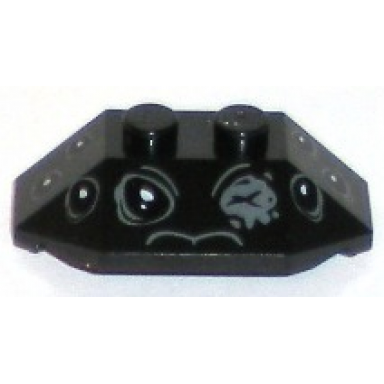 black wedge 2 x 4 triple with spider eyes pattern