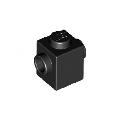 black brick modified 1 x 1 with studs on 2 sides opposite