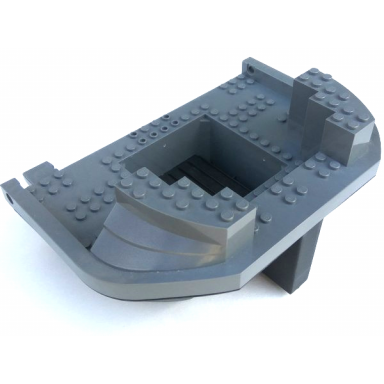 black boat hull giant stern 15 x 22 with dark bluish gray top 47986 47981