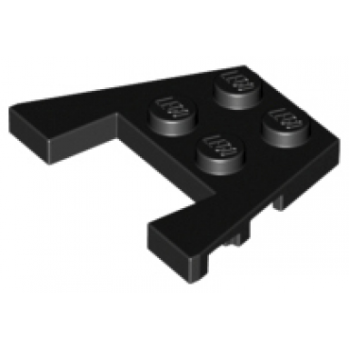 black wedge plate 3 x 4 with stud notches
