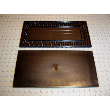 black tile 8 x 16 with bottom tubes on edges