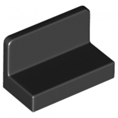 black panel 1 x 2 x 1 with rounded corners