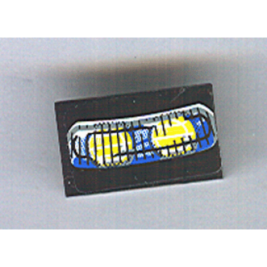 black panel 1 x 2 x 1 with motorcycle headlights pattern sticker - set 8251