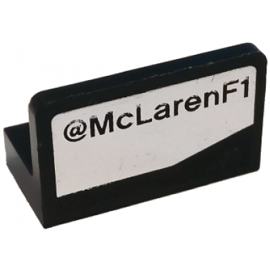black panel 1 x 2 x 1 with @mclarenf1 pattern model left side sticker - set 75911
