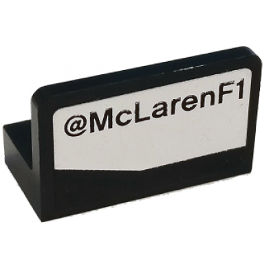 black panel 1 x 2 x 1 with @mclarenf1 pattern model right side sticker - set 75911