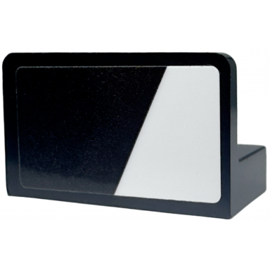 black panel 1 x 2 x 1 with white trapezoid stripe pattern model right side sticker - set 76918