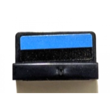 black panel 1 x 2 x 1 with dark azure stripe pattern on both sides stickers - set 42162