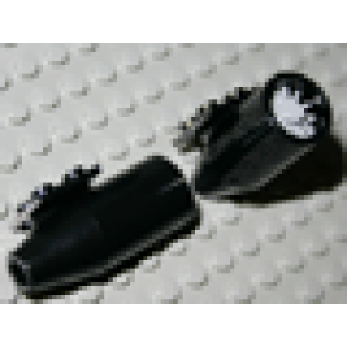black engine smooth large 2 x 2 thin top plate with light bluish gray center 4868b 4869