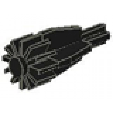 black engine smooth large center with fan gear and axle end