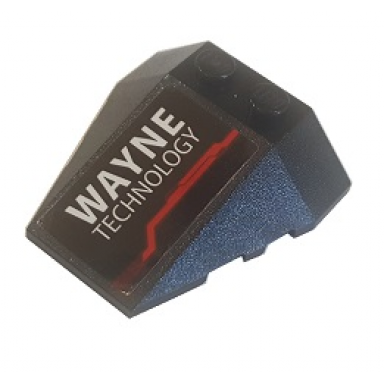 black wedge 4 x 4 triple with stud notches with wayne technology pattern model right side sticker - set 76087