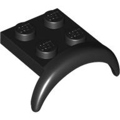 vehicle mudguard 3 x 3 x 1 with arch round