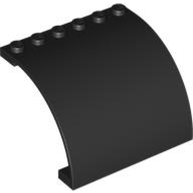 black panel 6 x 5 x 3 1 3 curved top