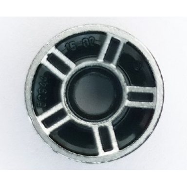 wheel 11mm d x 6mm with 5 spokes with silver outline pattern