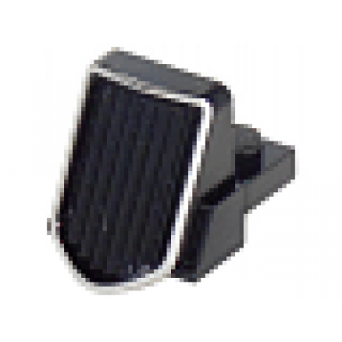 black vehicle grille 1 x 2 x 2 2 3 sloping with chrome outline pattern