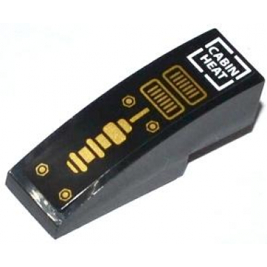 black slope curved 3 x 1 with cabin heat grilles and bolts pattern model right side sticker - set 70502