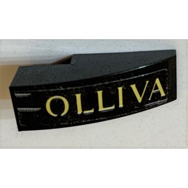 black slope curved 3 x 1 with olliva pattern sticker - set 75978