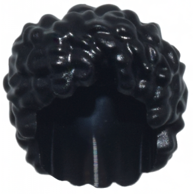 minifigure hair curly bushy hole on top