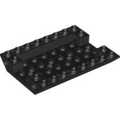 black slope inverted 45 6 x 8 double with 4 holes and 4 pin holes