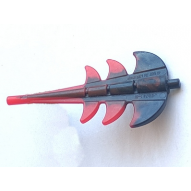 black dragon tail barbed with marbled red pattern