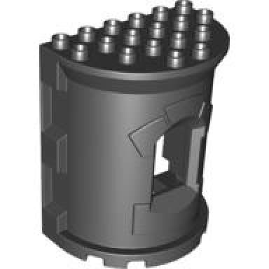 duplo wall 4 x 6 x 6 curved turret - castle
