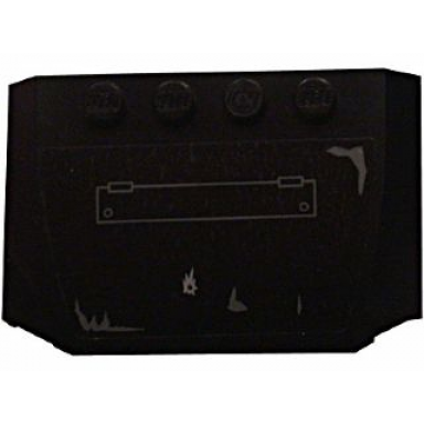 black wedge 4 x 6 x 2 3 triple curved with hatch and damage marks pattern sticker - set 5972