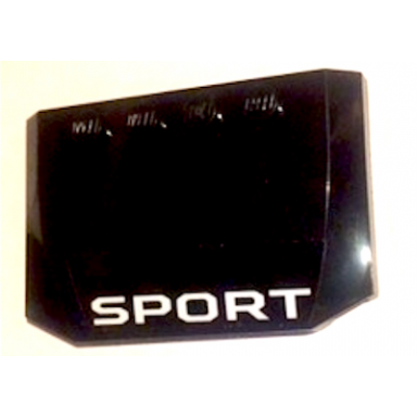 black wedge 4 x 6 x 2 3 triple curved with white sport pattern sticker - set 60148