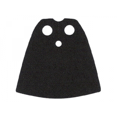 black minifigure cape cloth standard - traditional starched fabric - 4.0cm height