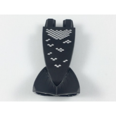 black tail mermaid merman straight with scattered silver scales pattern