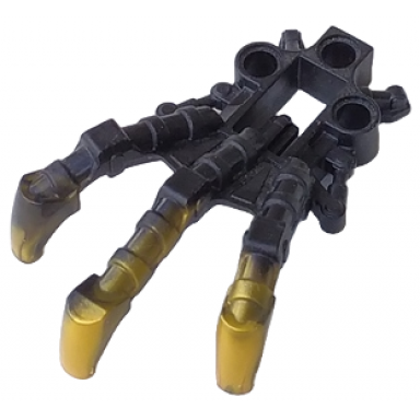 black bionicle foot piraka clawed with marbled pearl gold pattern