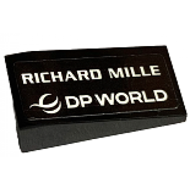 black slope 18 2 x 1 x 2 3 with white richard mille and dp world logo pattern model right side sticker - set 76919