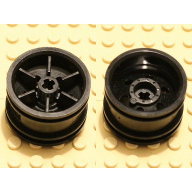black wheel 30.4mm d x 20mm with no pin holes