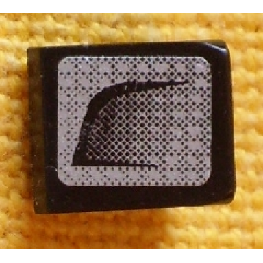 black slope 30 1 x 1 x 2 3 with black air intake faded pattern model right sticker - set 8132