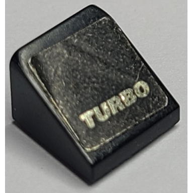 black slope 30 1 x 1 x 2 3 with silver turbo pattern sticker - set 8150