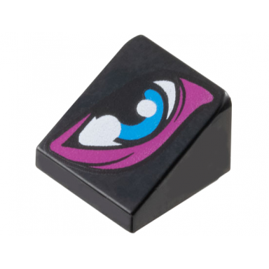 black slope 30 1 x 1 x 2 3 with dark azure eye with magenta eye shadow pattern