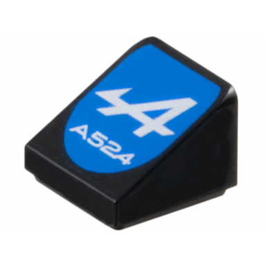 black slope 30 1 x 1 x 2 3 with white a524 and alpine logo on blue background pattern