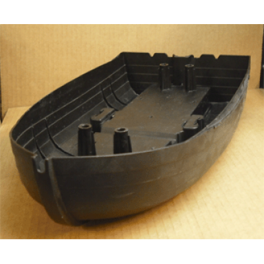black duplo boat hull 14 x 27 bottom section