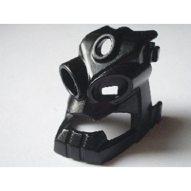 black bionicle mask from canister lid piraka reidak - set 8900