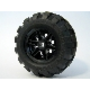 wheel 30.4mm d x 20mm with no pin holes and reinforced rim with black tire 56 x 26 balloon 56145 55976