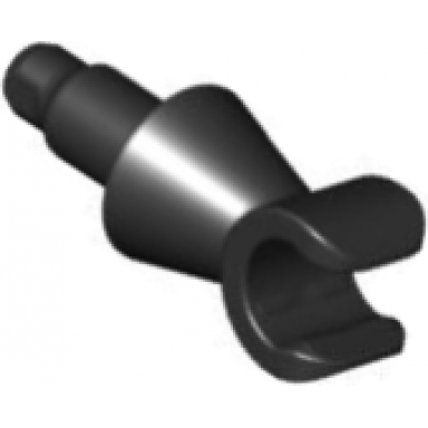 black hand with cone shaped wrist