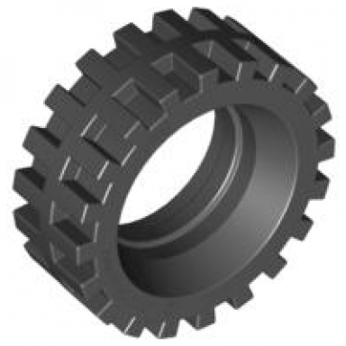 black tire 30 x 10.5 offset tread - band around center of tread