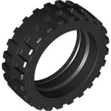 black tire 43.2 x 14 offset tread