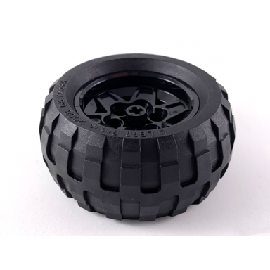 wheel 43.2mm d x 26mm technic racing small 6 pin holes with black tire 68.7 x 34 r 56908 61480