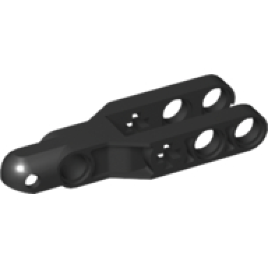 black technic steering arm 6 x 2 with tow ball socket rounded chamfered