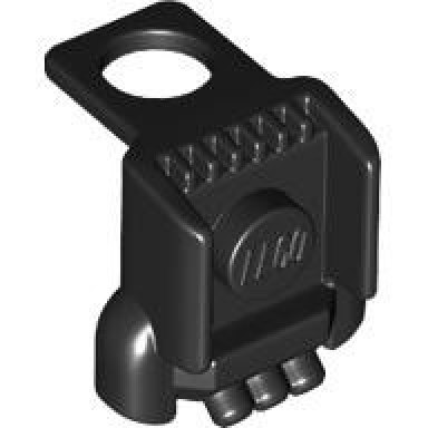 black minifigure jet pack with short nozzles and stud