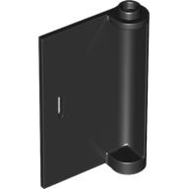 black door 1 x 3 x 4 left - open between top and bottom hinge